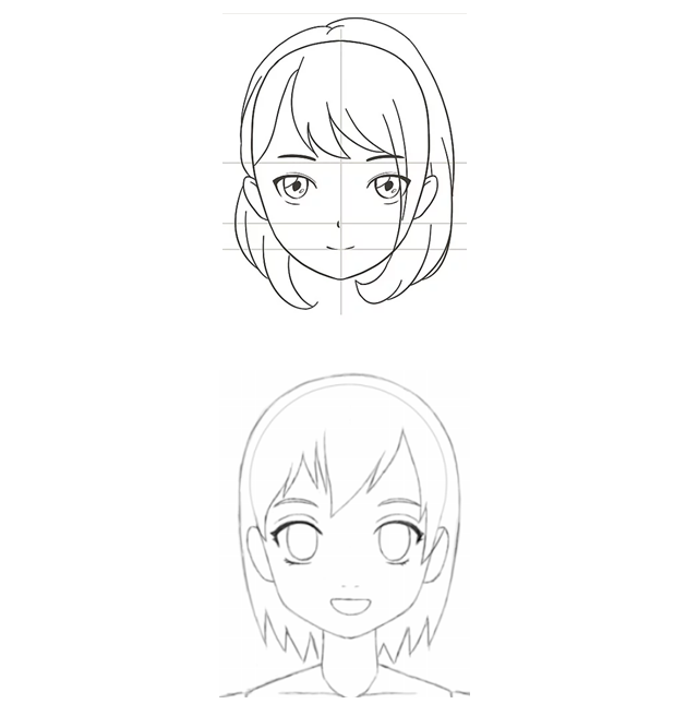 Como Desenhar Anime Como Desenhar Mangá Ideias Para Cabelos  Drawing face  expressions, Anime face drawing, Anime drawings tutorials